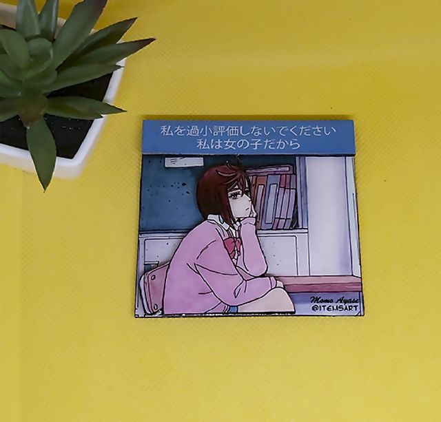 Imanes de Dan da Dan en MDF con Diseño en Relieve