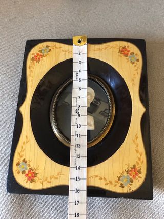 Antigua pareja cuadros relicario