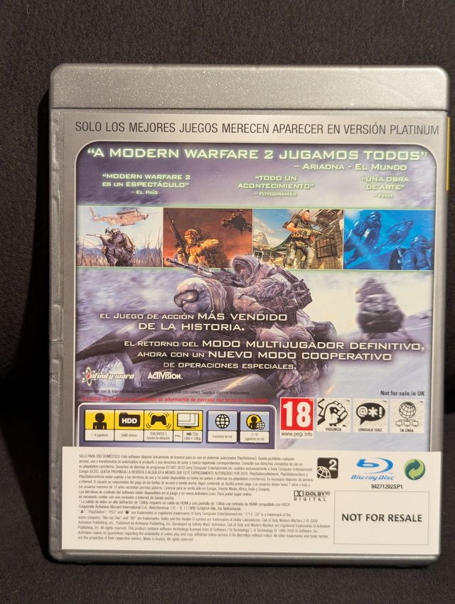 PS3 - call of duty modern warfare2. Platituim edit
