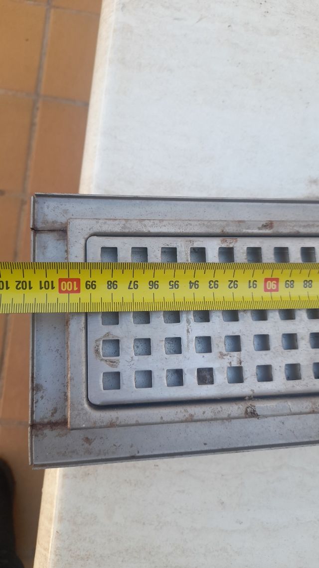 Desagüe duda inox 100x10 sin usar 