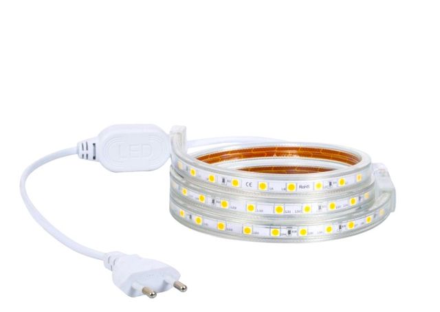 Strip Led striscia bianca bobina 5 mt IP65, includ