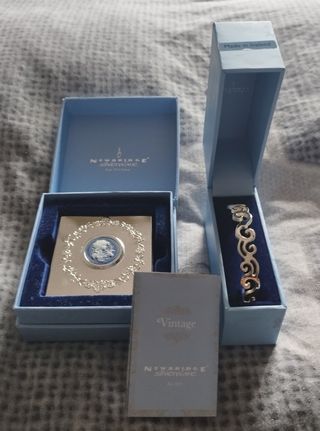 Espejo y pulsera plata