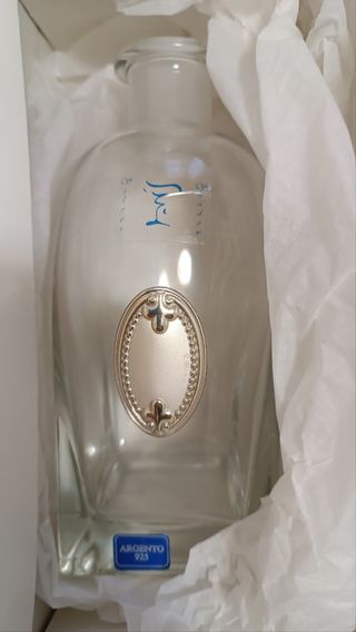 Bicchieri/bottiglia cristallo e argento