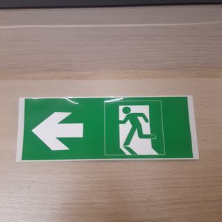 Etichetta Segnaletica Adesiva emergenza freccia sx