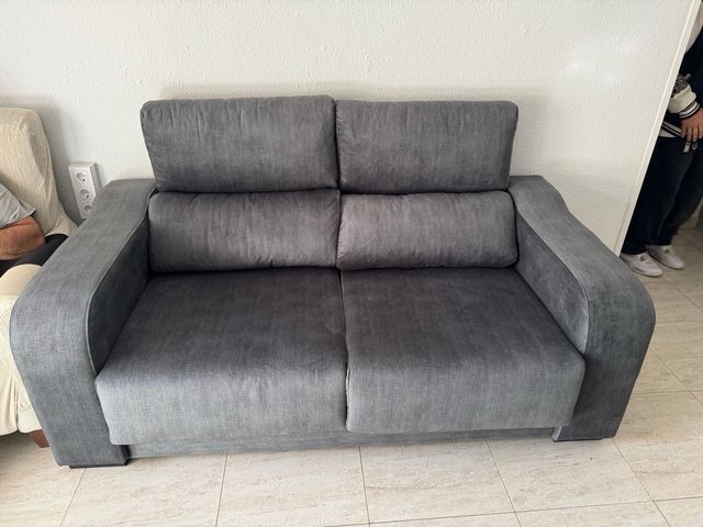 Sofa 3 plazas gris☑️