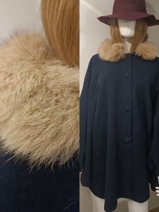 Mantella vintage con pellicciotto 