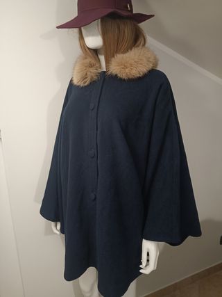 Mantella vintage con pellicciotto 