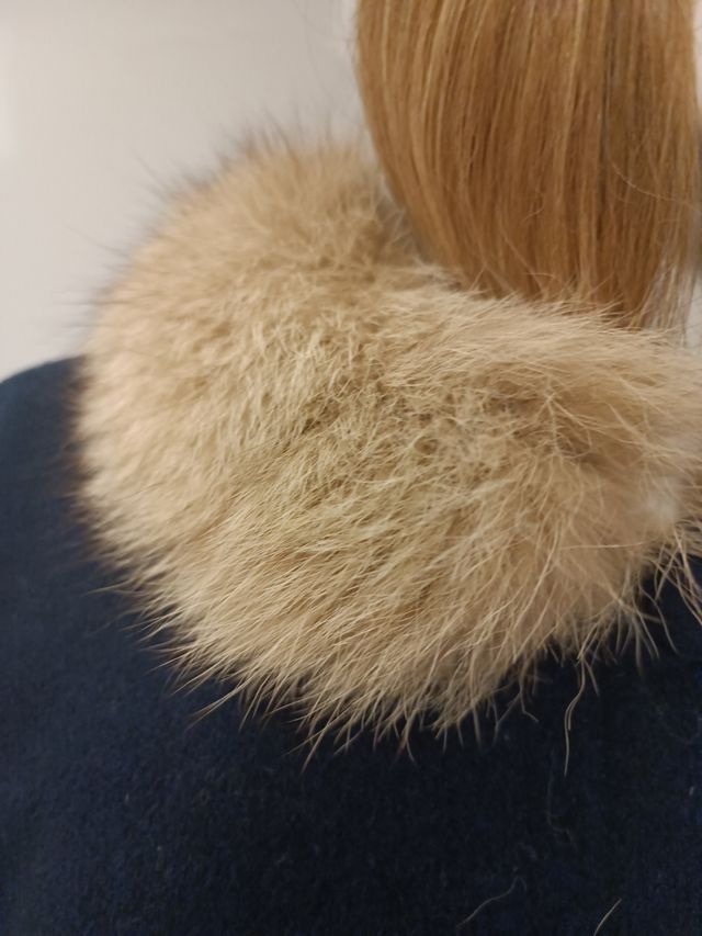 Mantella vintage con pellicciotto