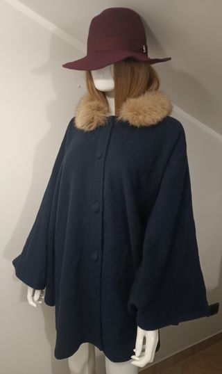 Mantella vintage con pellicciotto 