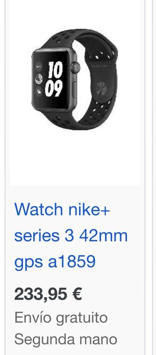 Reloj Apple Watch x Nike 42mm