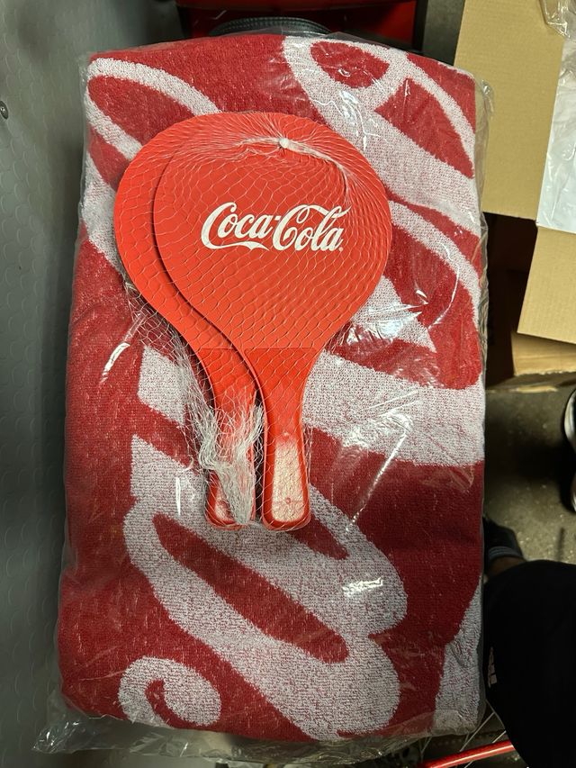 Telo Mare Coca Cola Racchette Spiaggia Asciugamani