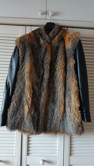 Chaquetón de piel de zorro de Canadá 