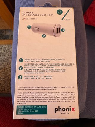 PHONIX Caricatore auto per Iphone/ipod