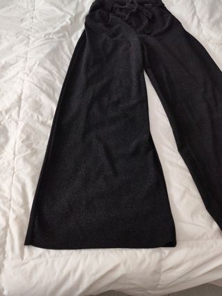 Pantalón mujer fiesta negro y brillo t/u