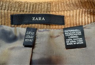 Americana caballero pana ZARA