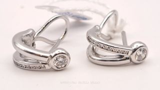 PENDIENTES ORO 18K BLANCO DIAMANTES 