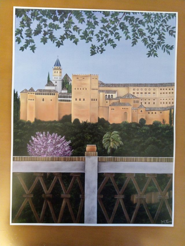 Láminas con impresiones de la Alhambra