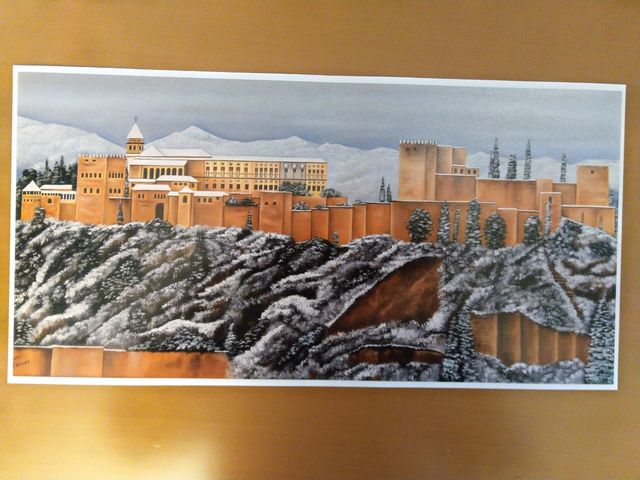 Láminas con impresiones de la Alhambra