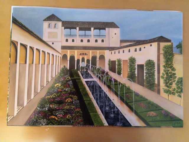 Láminas con impresiones de la Alhambra