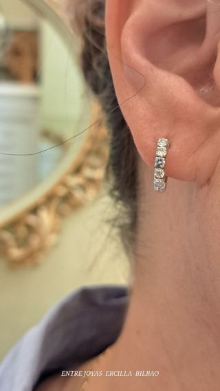 PENDIENTES ORO 18K CON DIAMANTES 