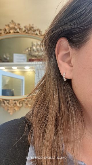 PENDIENTES ORO 18K CON DIAMANTES 