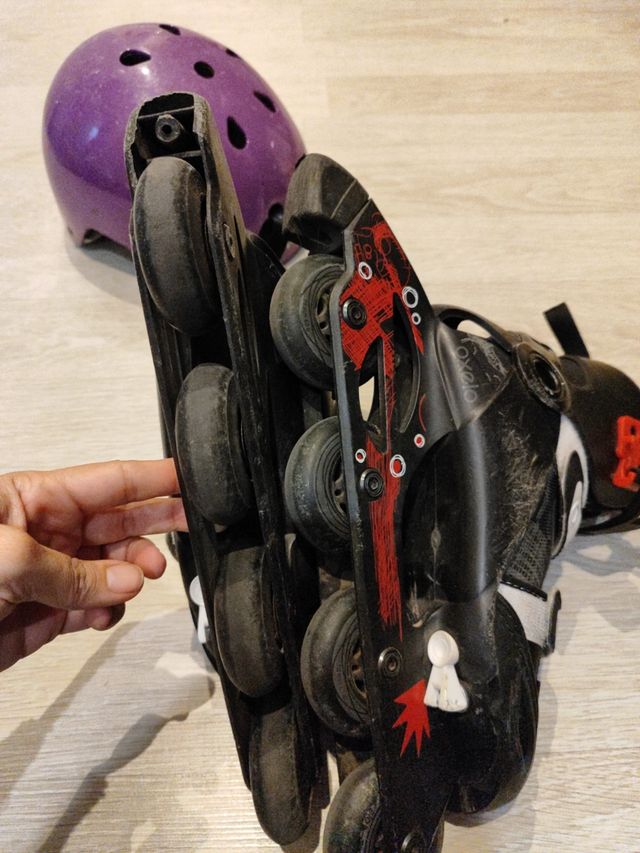 Patines 36-38 y casco 55-58