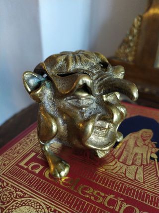 Tintero Diablo en bronce