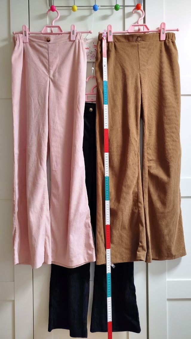 Lote pantalones 10-11 pierna ancha niña talla 1