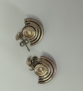 Pendientes plata de ley acabado azul 
