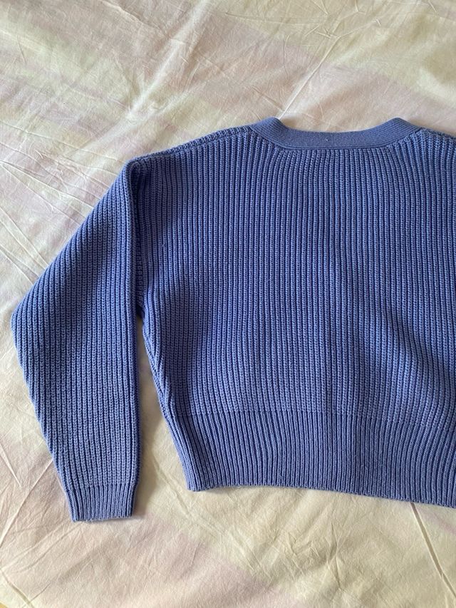 Chaqueta punto lila Zara