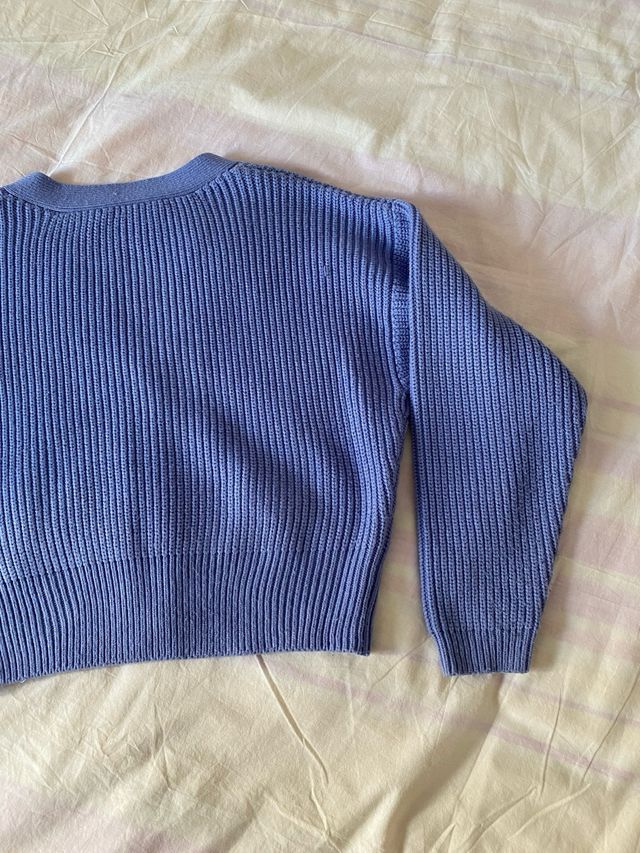 Chaqueta punto lila Zara