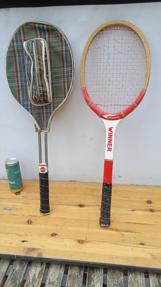 Raqueta tenis antigua decoración deportiva vintage