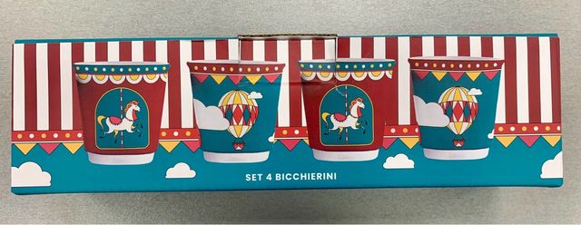 Bialetti set 4 bicchieri caffè in ceranica