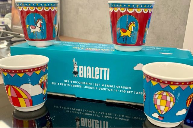 Bialetti set 4 bicchieri caffè in ceranica
