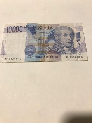 Banconota 10000 lire A. Volta