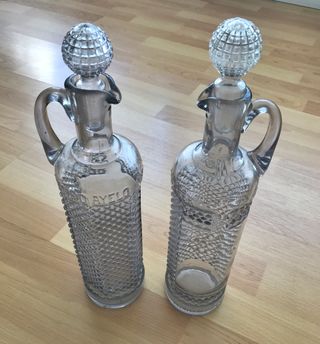 Garrafas vidro antigas vintage vazias