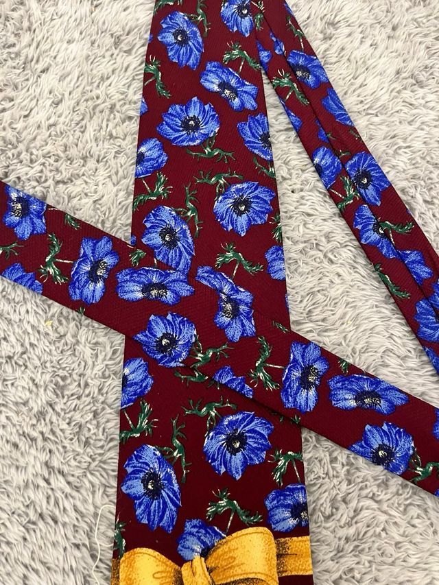 Vintage 90s Kenzo Silk Tie – Naïf Santa Claus