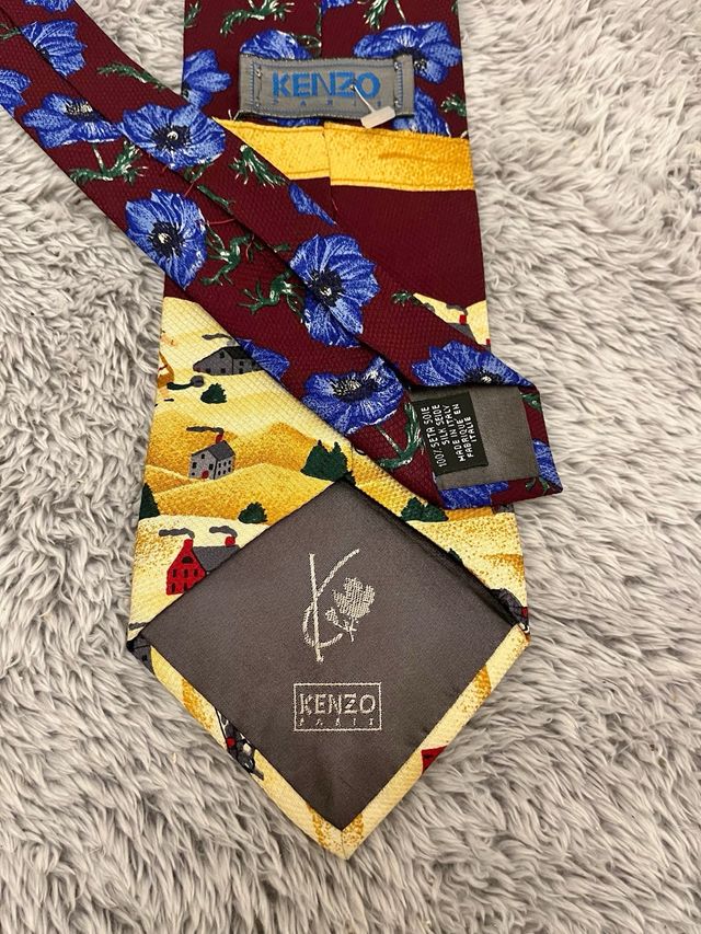 Vintage 90s Kenzo Silk Tie – Naïf Santa Claus