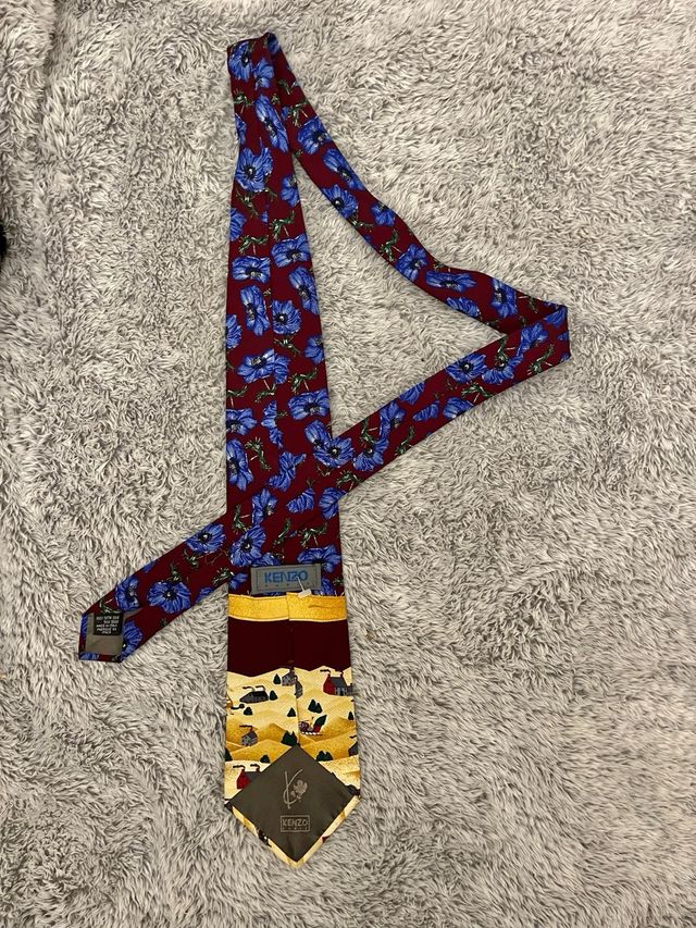 Vintage 90s Kenzo Silk Tie – Naïf Santa Claus
