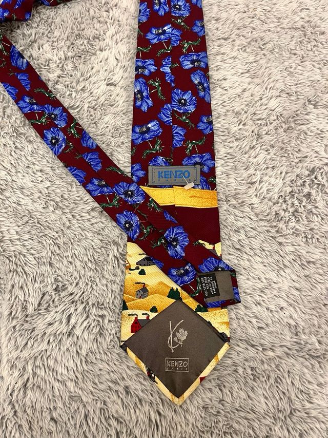 Vintage 90s Kenzo Silk Tie – Naïf Santa Claus