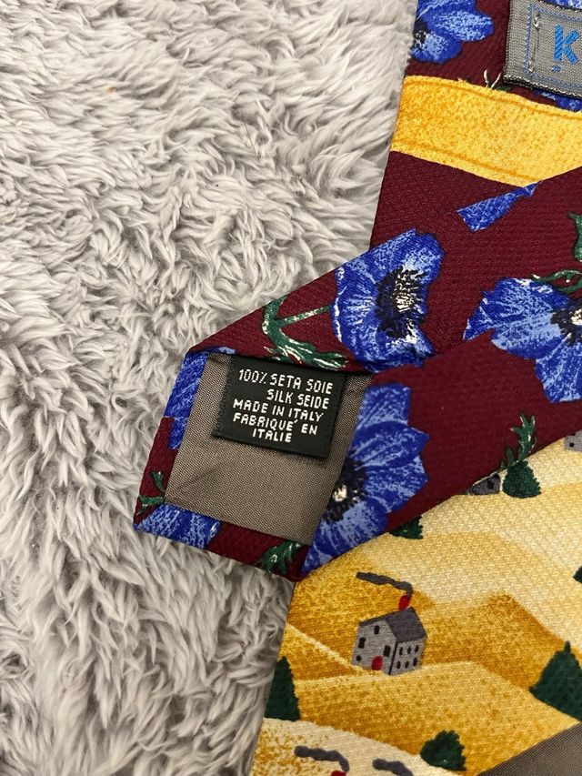 Vintage 90s Kenzo Silk Tie – Naïf Santa Claus