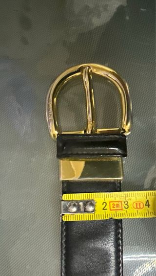 CINTURA UNISEX VINTAGE NERA CELINE 