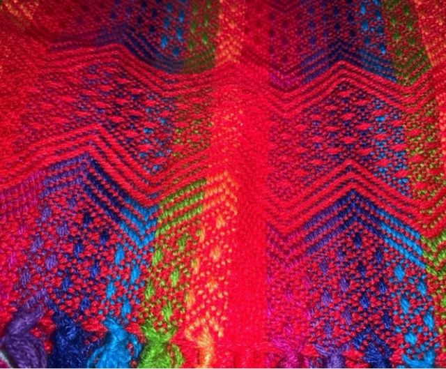 Amazing Colorful Unisex scarf in pure Alpaca wool