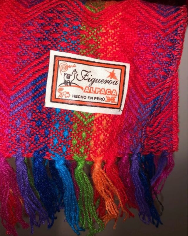 Amazing Colorful Unisex scarf in pure Alpaca wool