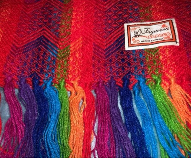 Amazing Colorful Unisex scarf in pure Alpaca wool