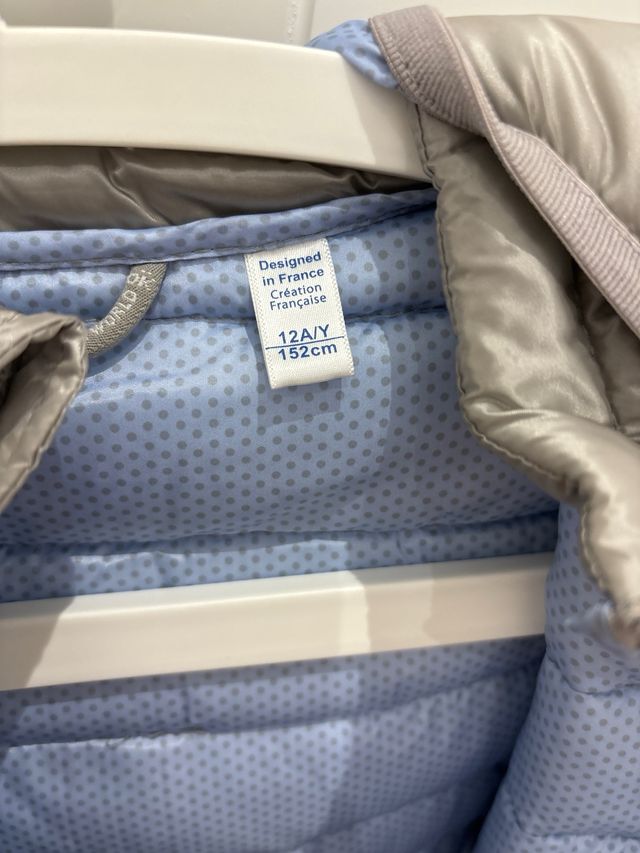 Plumífero plateado niña 12 años Okaidi 