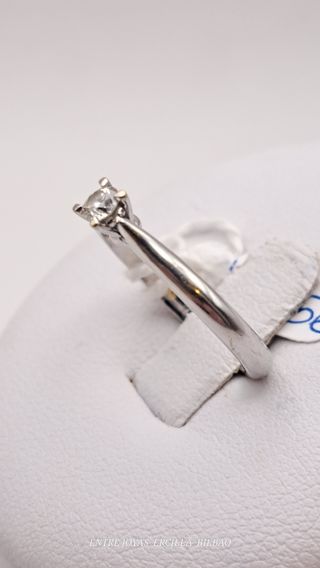 SOLITARIO ORO 18K BLANCO DIAMANTE 