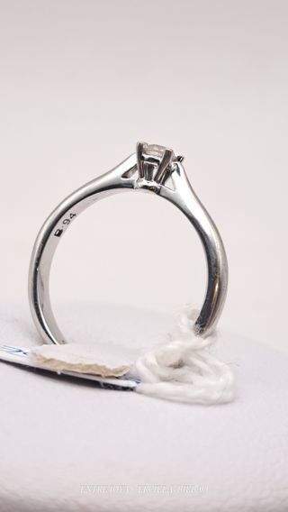 SOLITARIO ORO 18K BLANCO DIAMANTE 