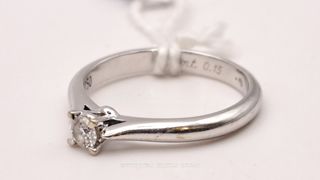 SOLITARIO ORO 18K BLANCO DIAMANTE 