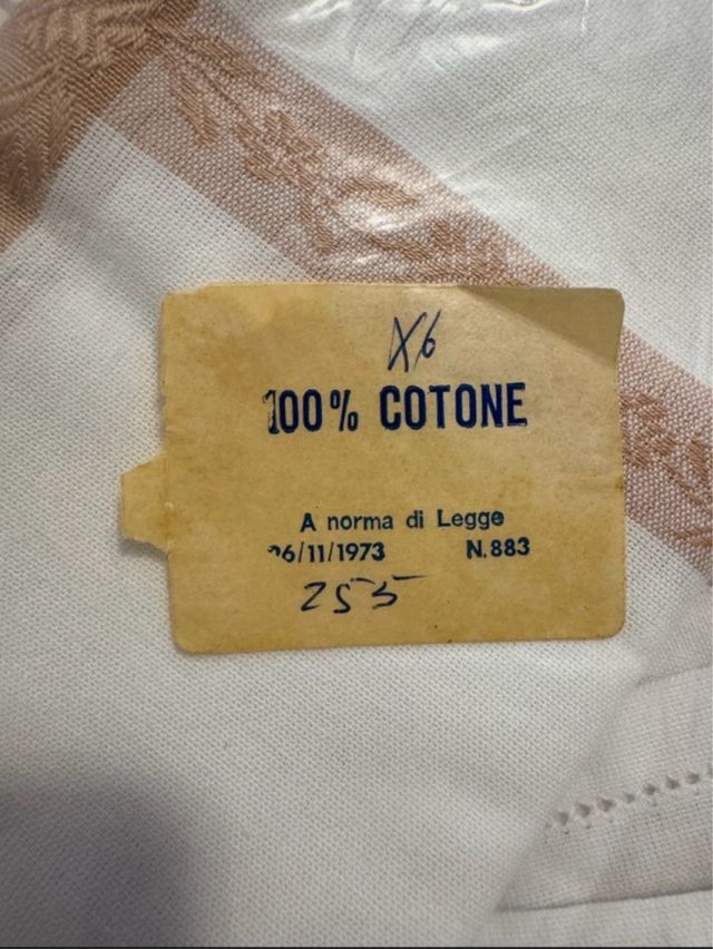 Tovaglia da 6 colore bianca e nocciola